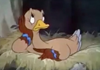 Mother duck waiting